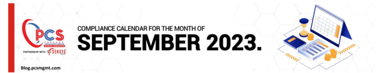 Compliacne Calendar September 2023
